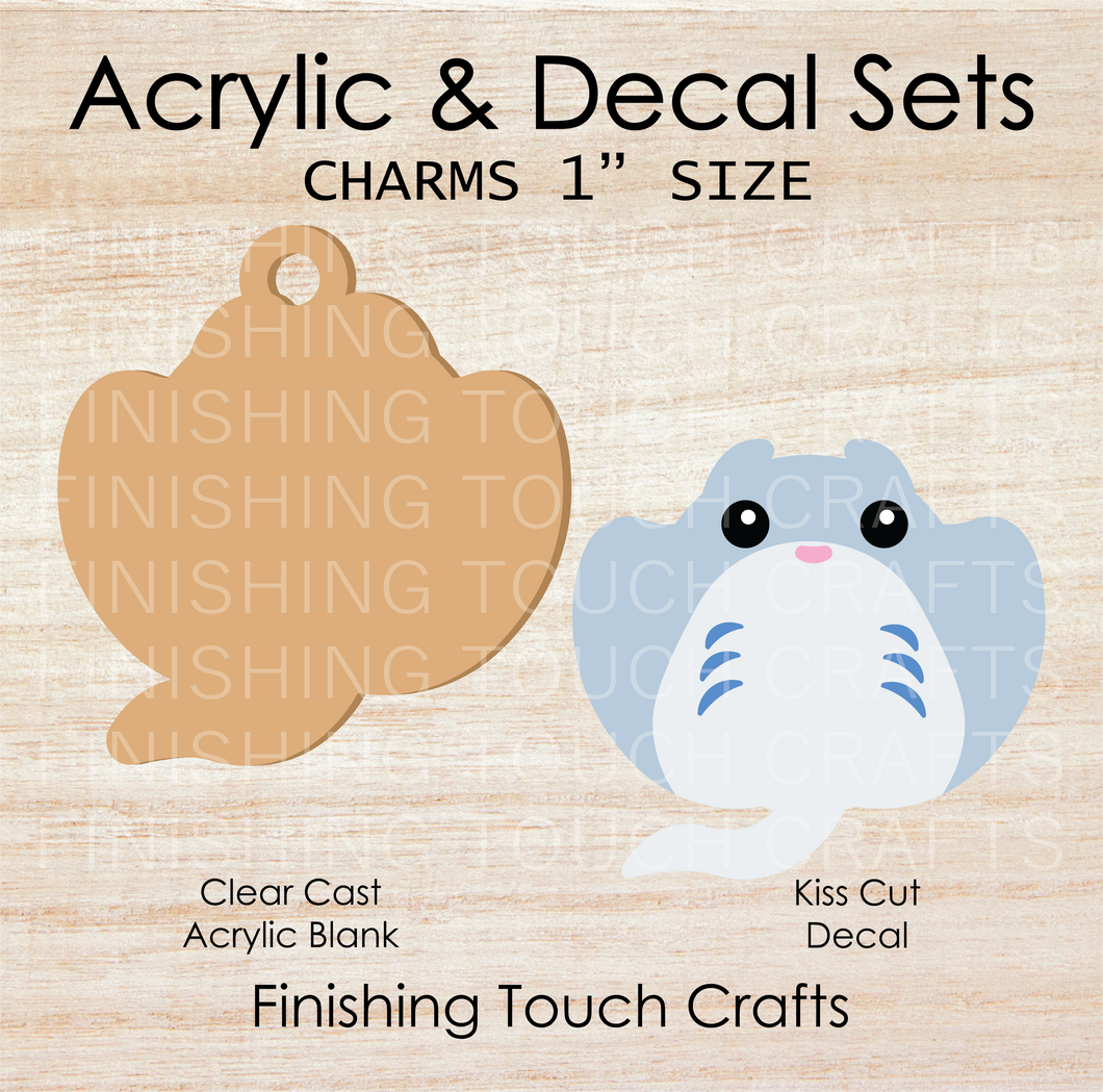 Sting Ray Charm Set of 4