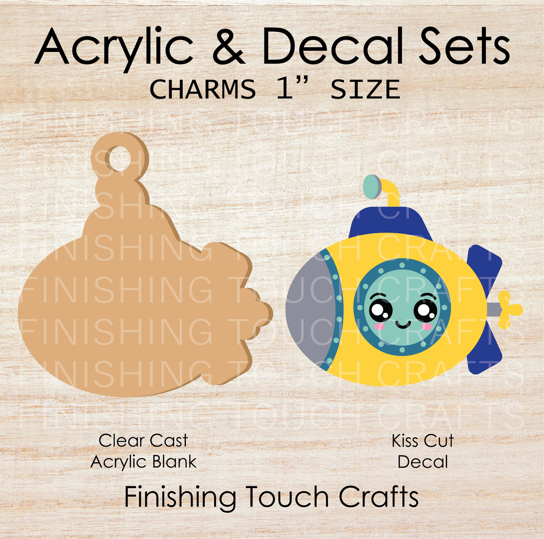 Submarine Charm Set of 4