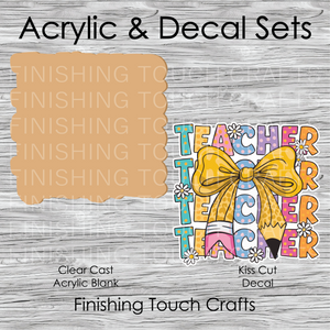 Teacher Pencil Bow