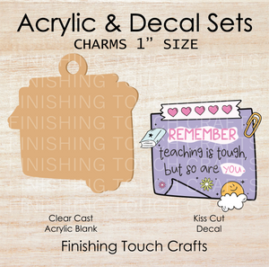 Teaching is Touch Charm Set of 4