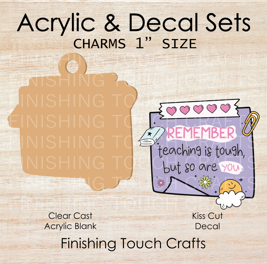 Teaching is Touch Charm Set of 4