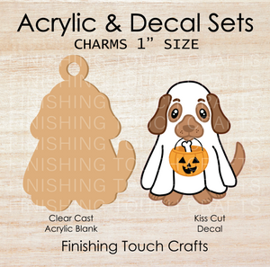 Trick or Treat Dog Charm Set of 4