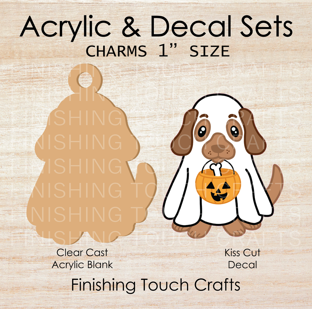 Trick or Treat Dog Charm Set of 4