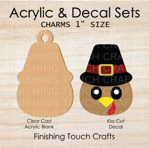Turkey Hat Charm Set of 4