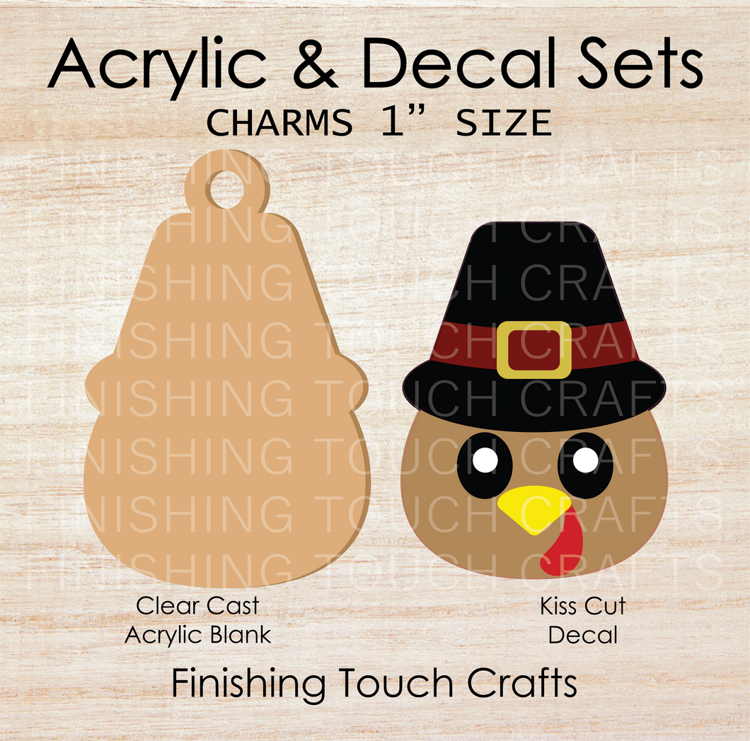 Turkey Hat Charm Set of 4