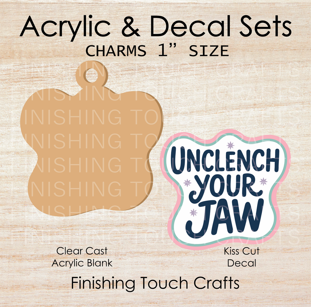 Unclench Your Jaw Charm Set of 4