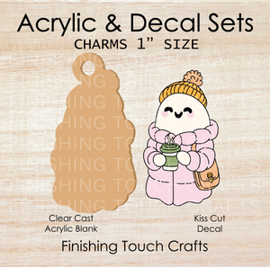 Winter Ghost Charm Set of 4
