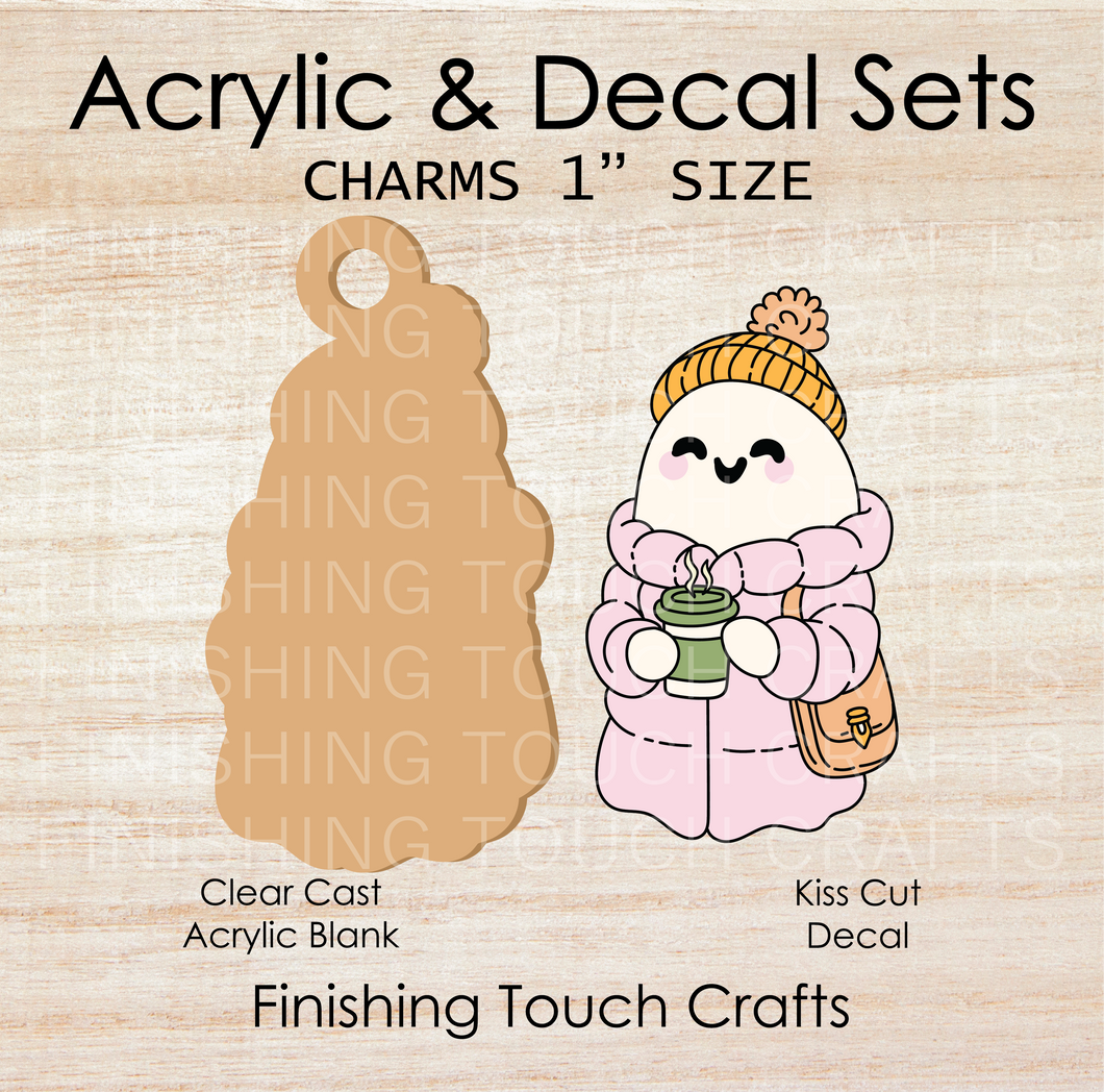 Winter Ghost Charm Set of 4