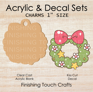Cute Wreath Charm Set of 4