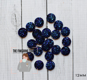 Midnight Blue Cabochon 12mm - 10 count