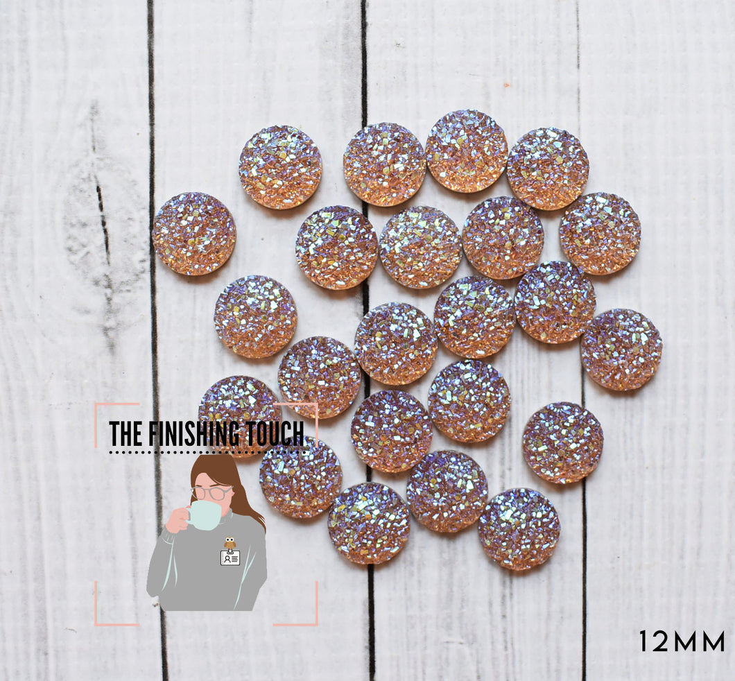 Salmon Cabochon 12mm - 10 count