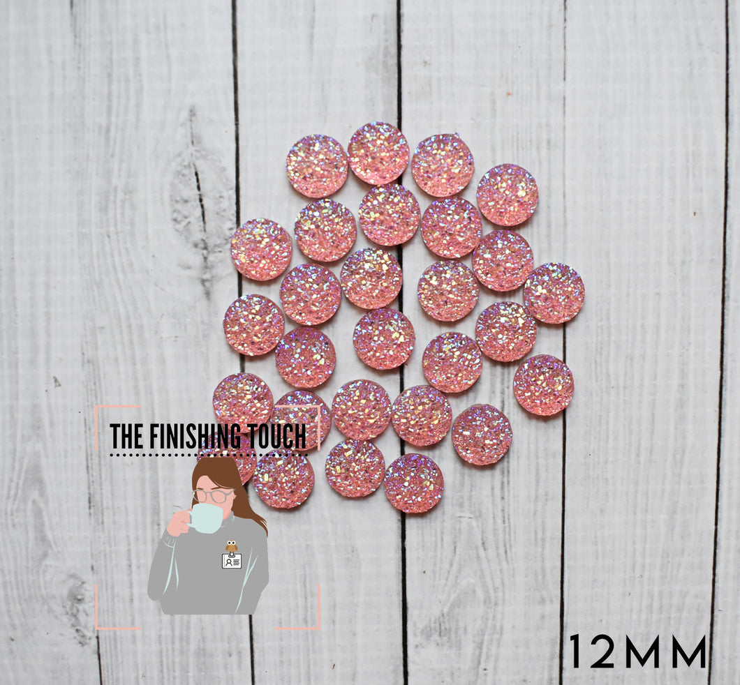 Blush Cabochon 12mm - 10 count