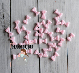 Light Pink Micro Bows - 10 count