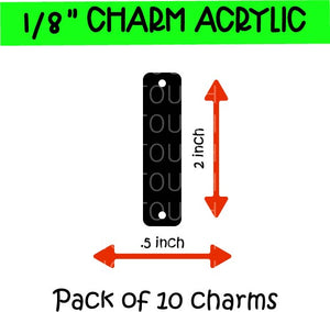 Rectangle Bracelet Charm - 10 Pack