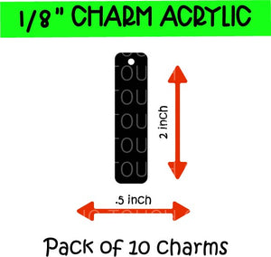 Rectangle Charm - 10 Pack