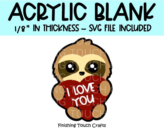 Sloth Holding Heart